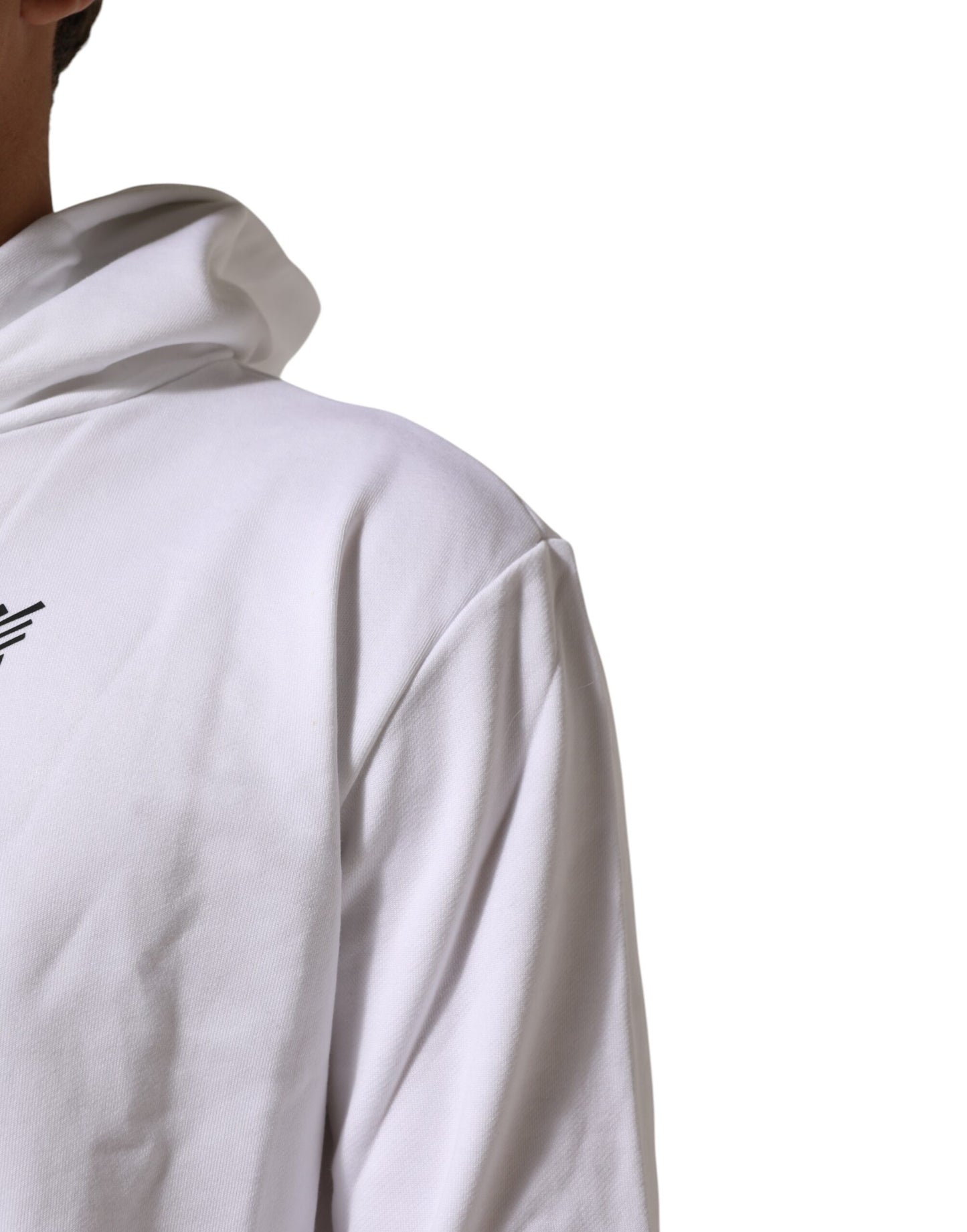 Dolce & Gabbana White Sacred Heart Hooded Sweatshirt Sweater