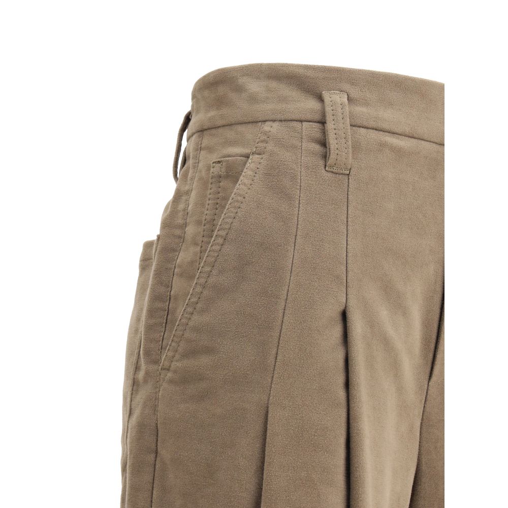 Brunello Cucinelli Brown Cotton Casual Pants