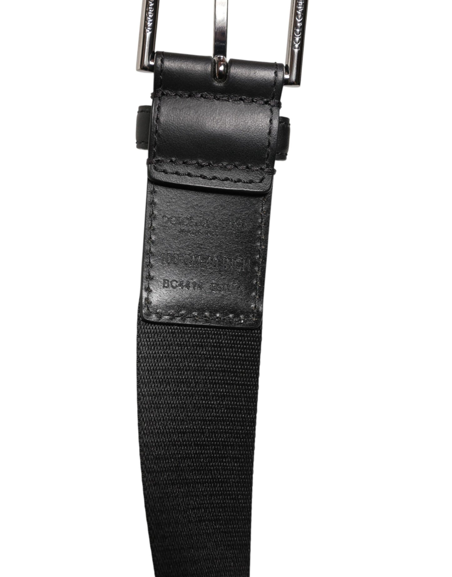 Dolce & Gabbana Green Black Classic Metal Logo Buckle Belt