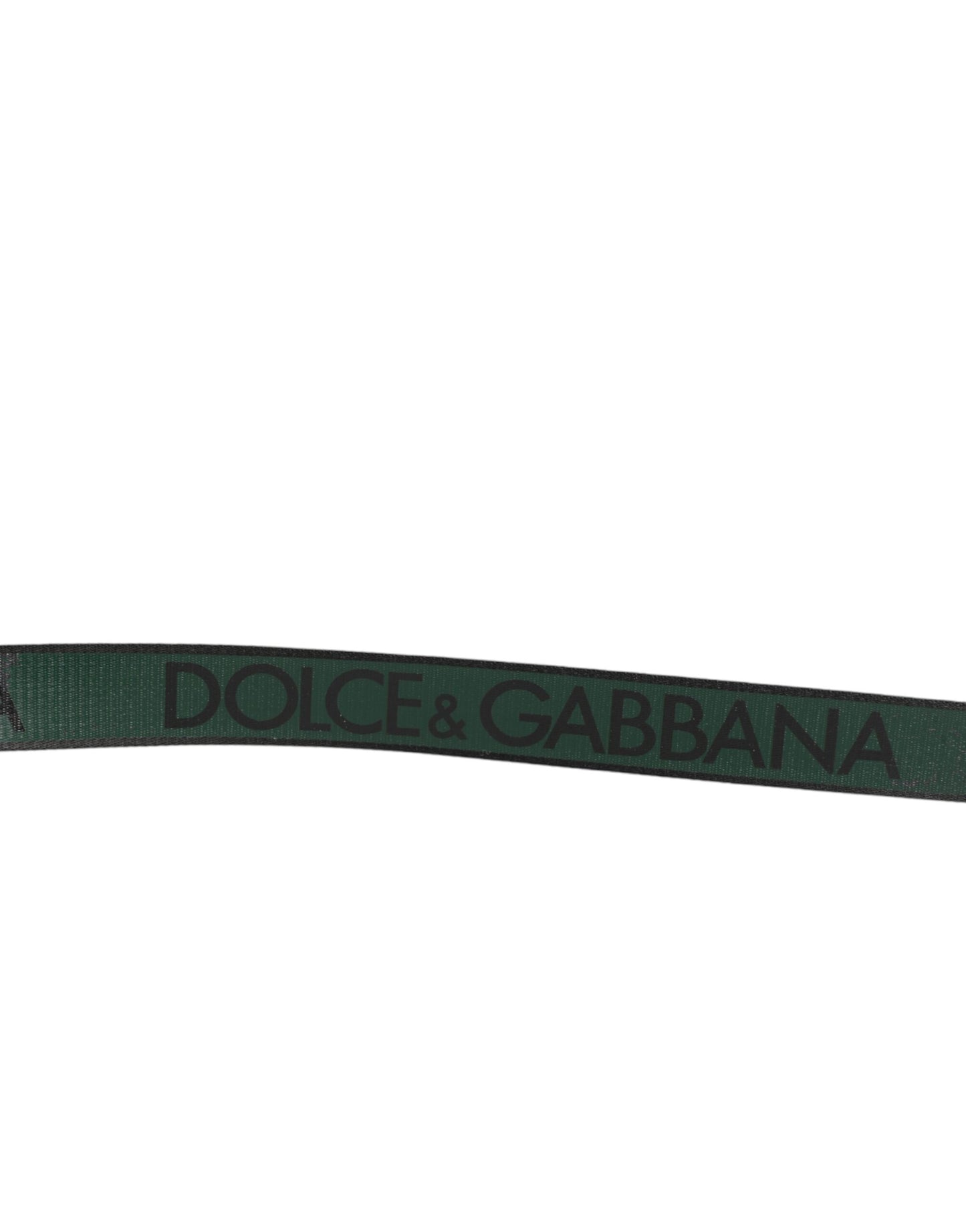 Dolce & Gabbana Green Black Classic Metal Logo Buckle Belt