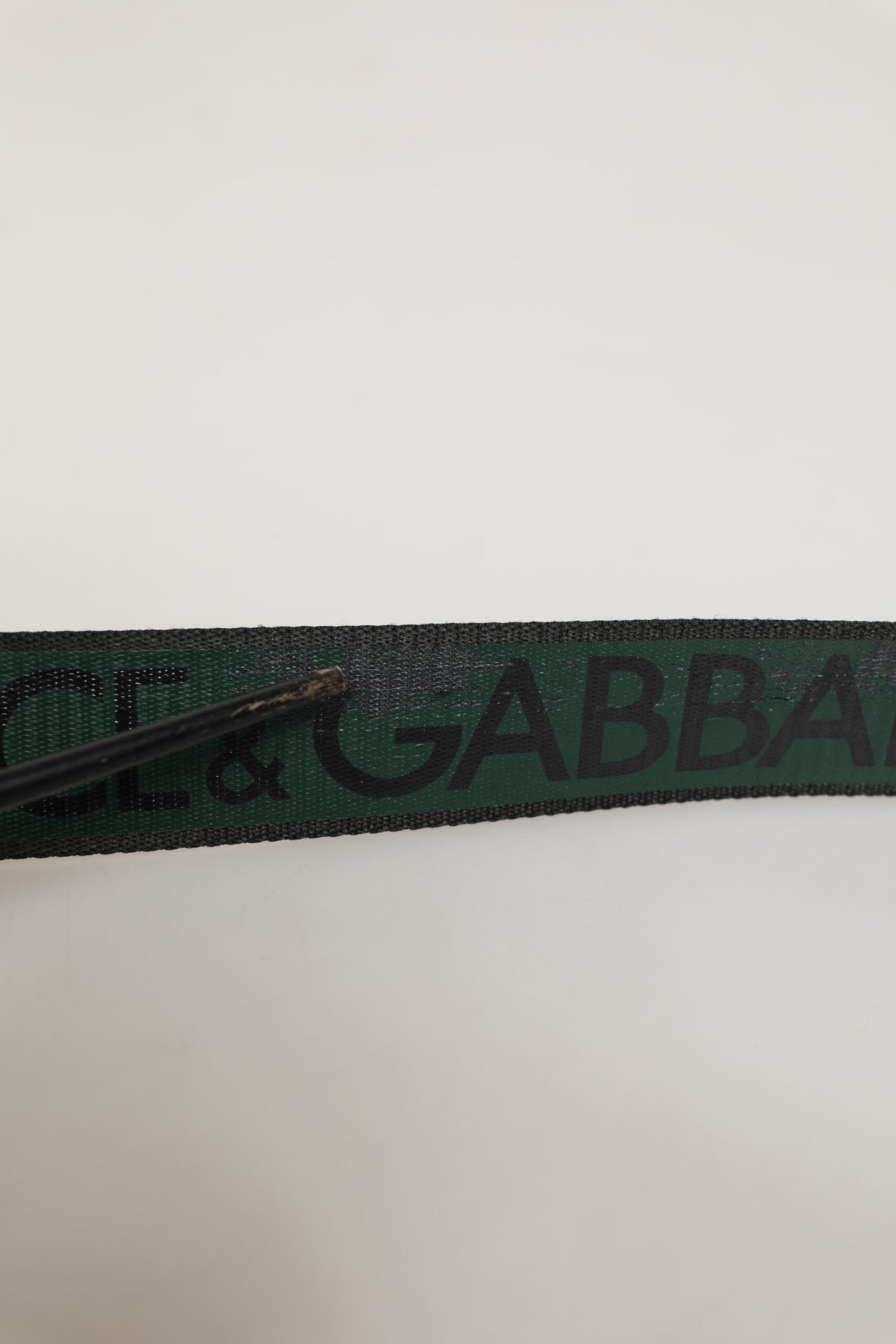 Dolce & Gabbana Green Black Classic Metal Logo Buckle Belt