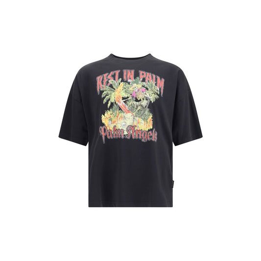 Palm Angels Black Cotton T-Shirt