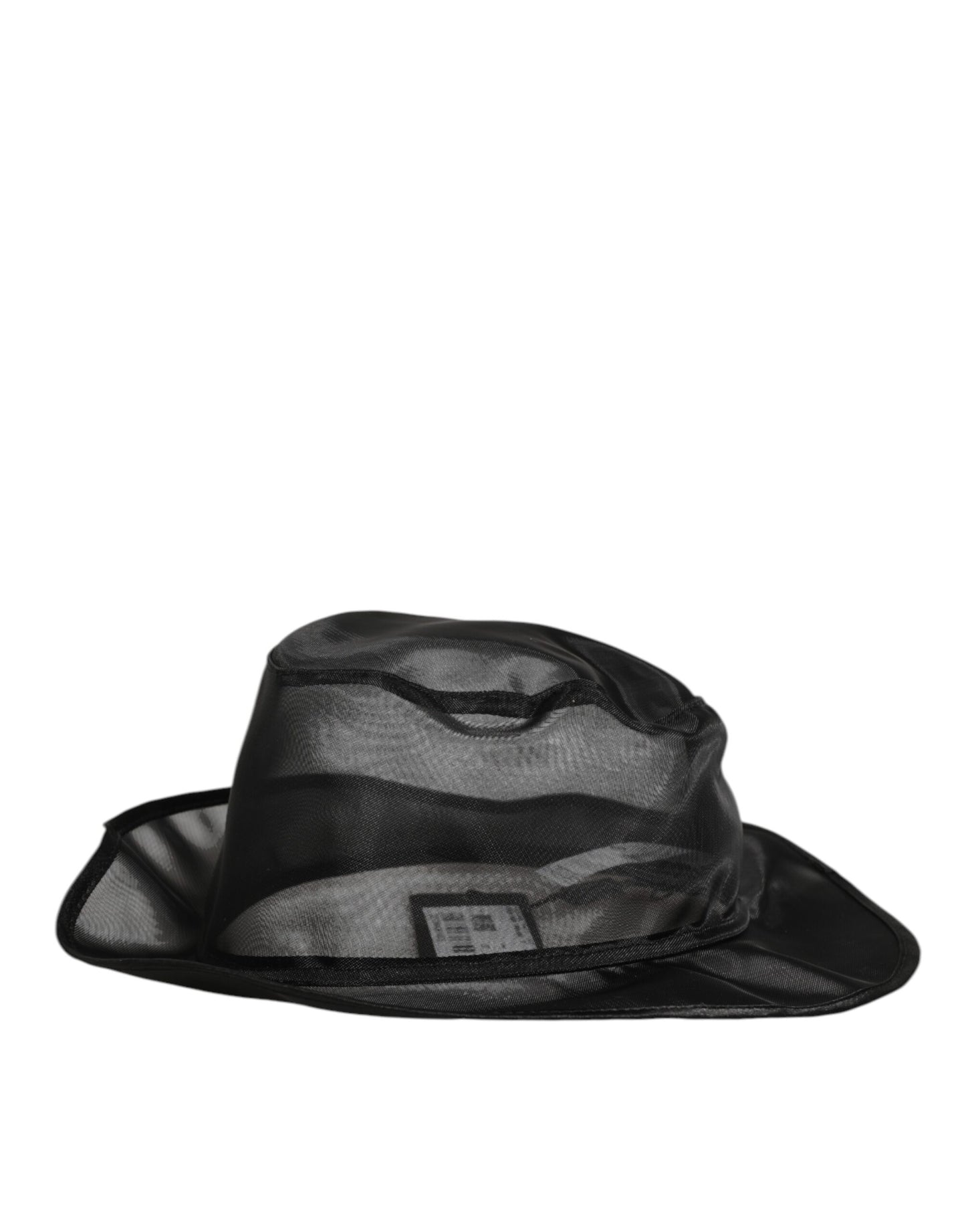 Dolce & Gabbana Black Silk Mesh Bucket Men Fisherman Cap Hat