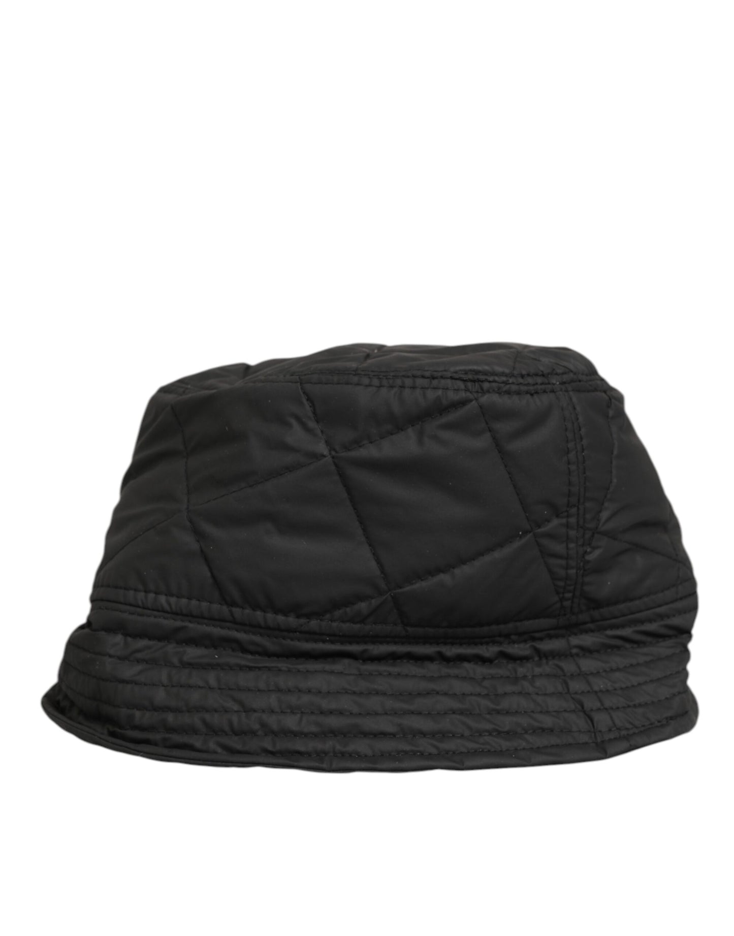 Dolce & Gabbana Black Nylon Quilted Bucket Men Capello Hat