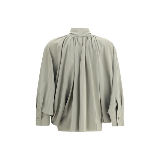 Max Mara Green Silk Blouse