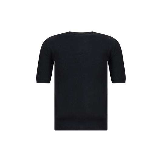 Max Mara Black Fleece Wool Top