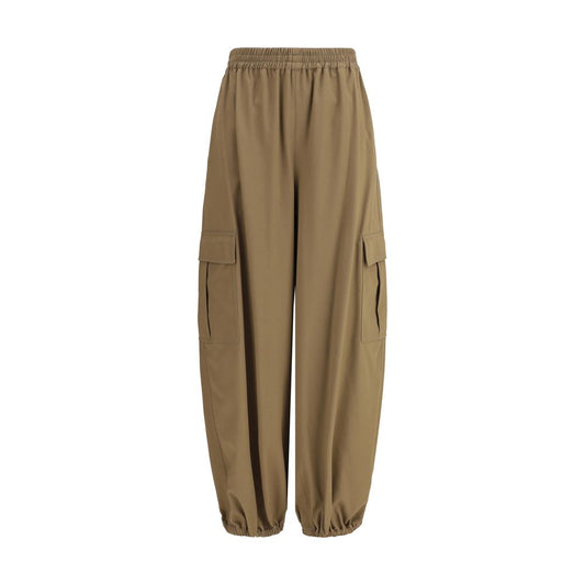 Max Mara Beige Cotton Cargo Pants