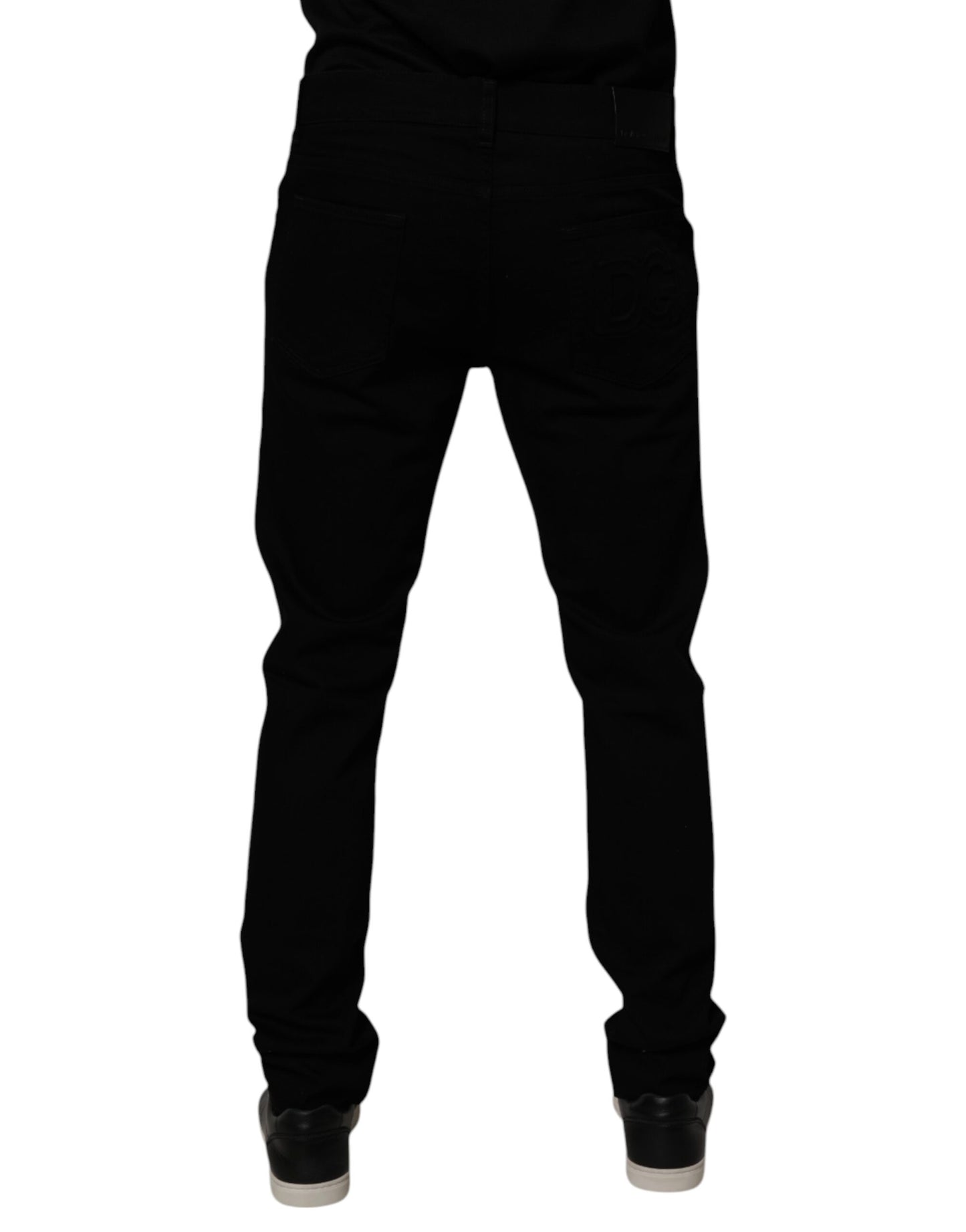 Dolce & Gabbana Black Cotton Stretch Skinny Men Denim Jeans