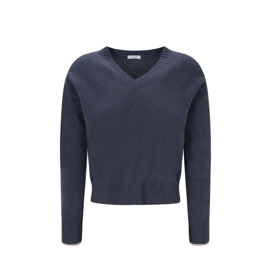Brunello Cucinelli Blue Cashmere Cashmere Sweater