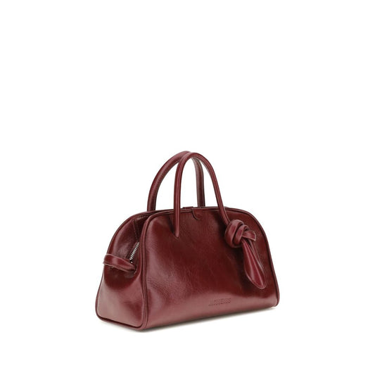 Jacquemus Bordeaux Calf Leather Bos Taurus Handbag