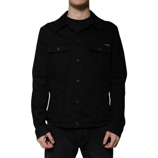 Dolce & Gabbana Black Cotton Denim Jacket