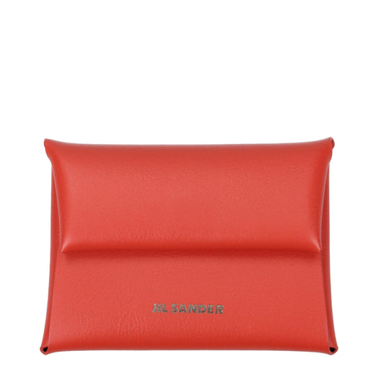 Jil Sander Orange Leather Wallet