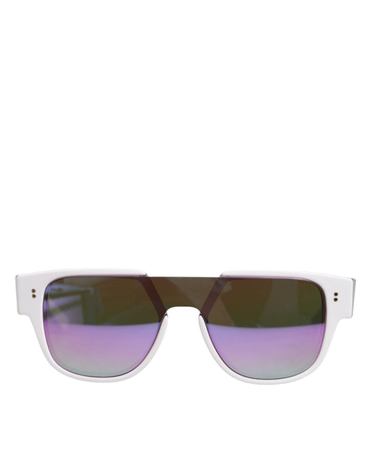 Dolce & Gabbana DG4356F White Acetate Aviator Shades Eyewear Sunglasses