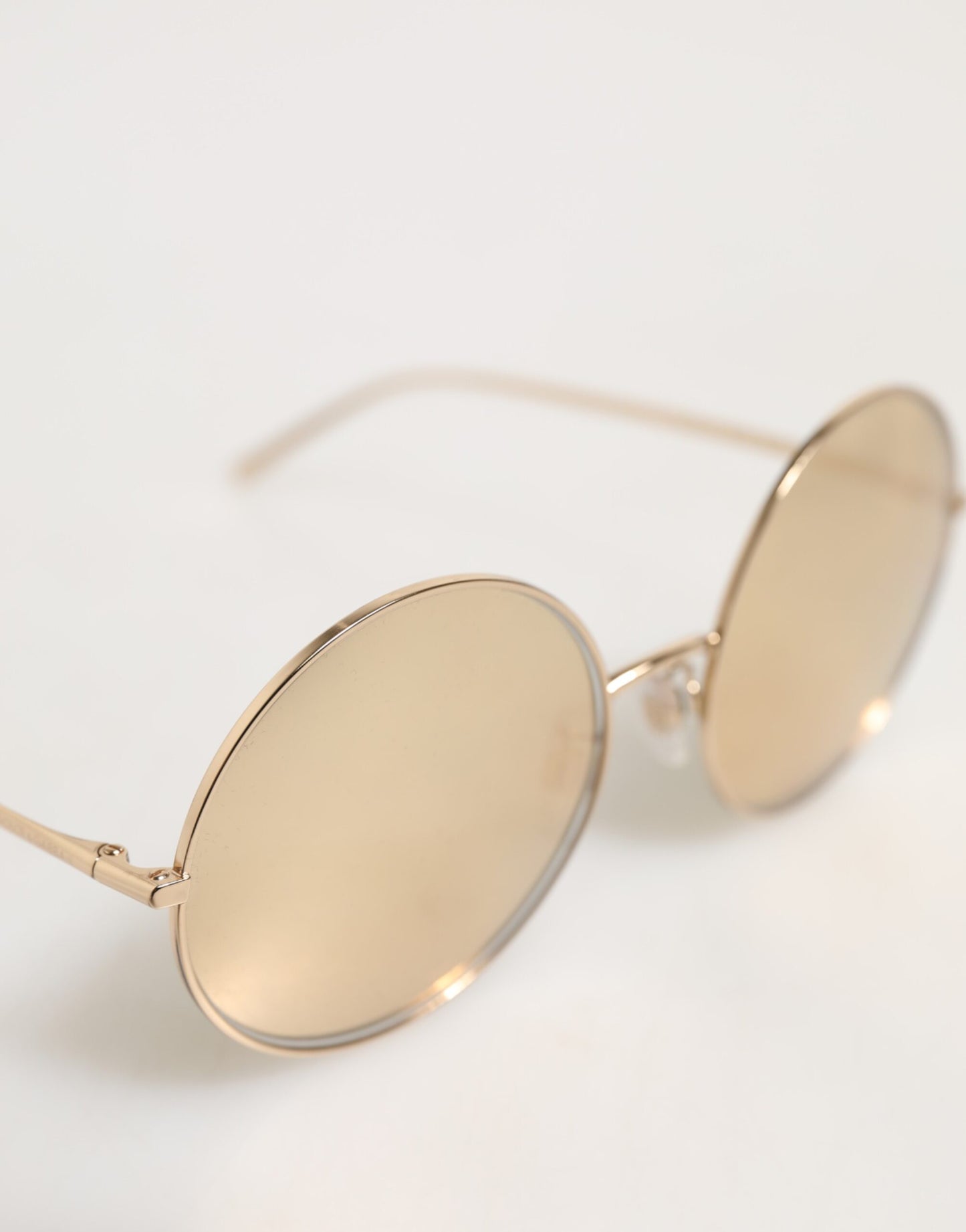 Dolce & Gabbana Gold Metal Round Shades Eyewear Sunglasses