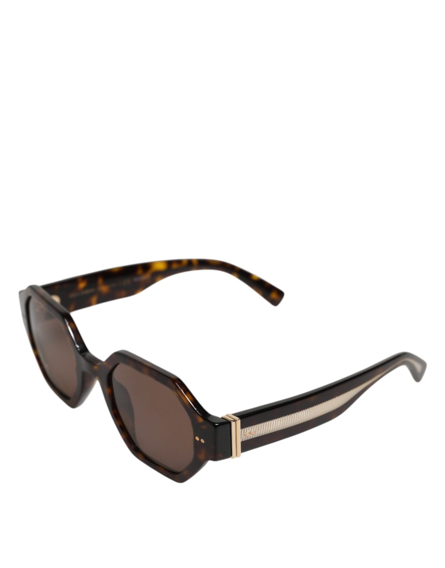Dolce & Gabbana DG4379F Tortoiseshell Brown Acetate Geometric Shades Sunglasses