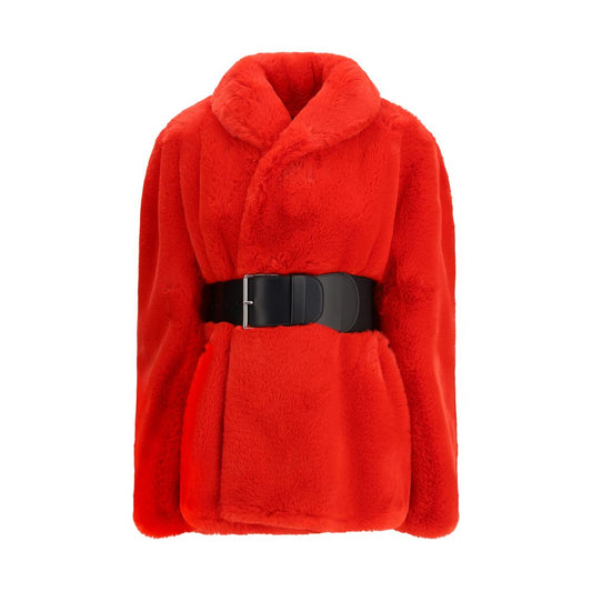 Balenciaga Red Polyester Coat