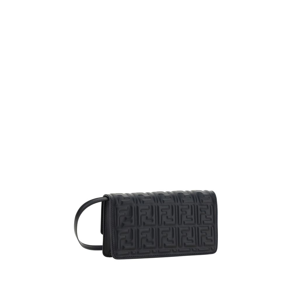 Fendi Black Calf Leather Bos Taurus Wallet