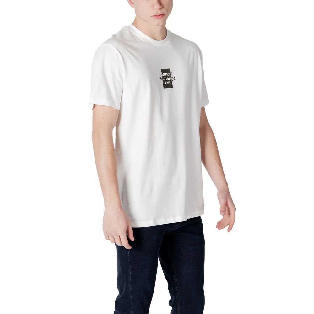 Armani Exchange White Cotton T-Shirt