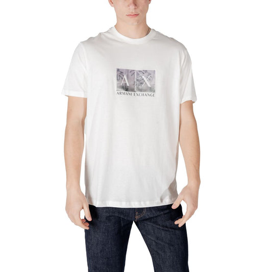 Armani Exchange Cream Cotton T-Shirt