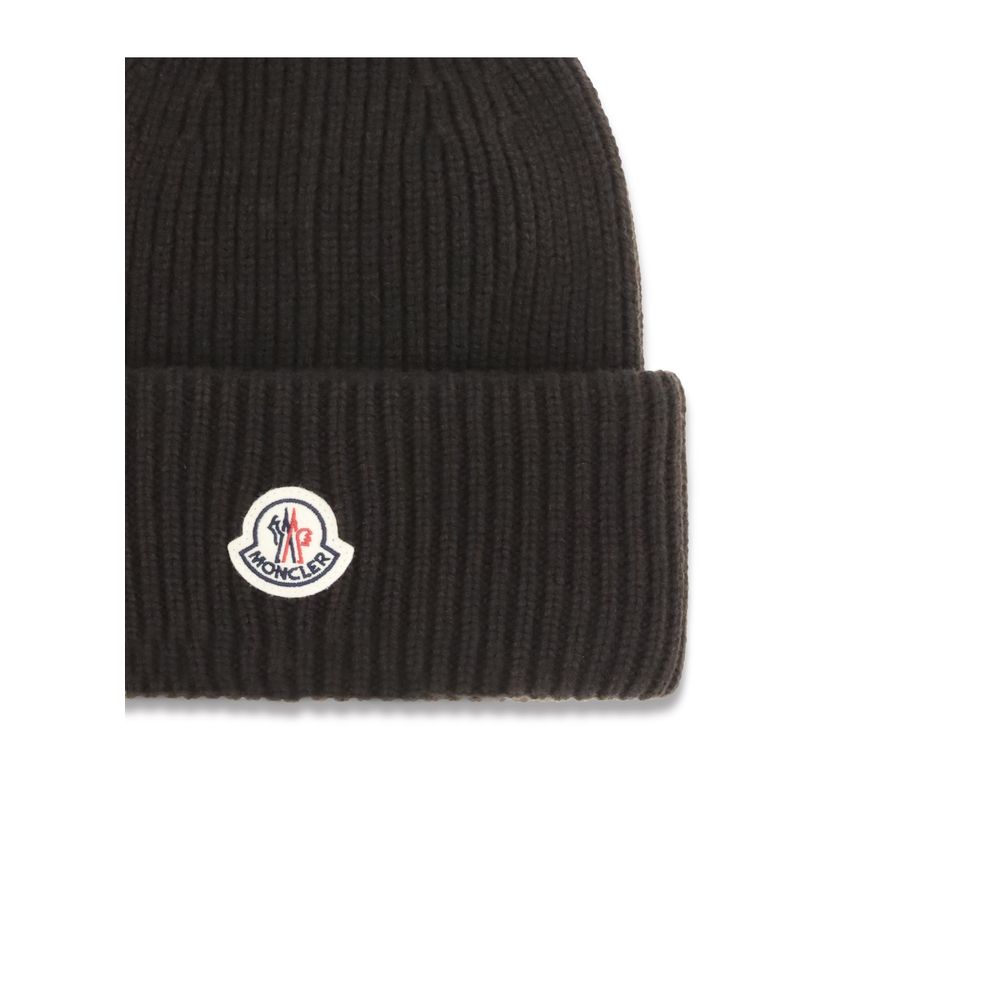 Moncler Black Wool Beanie