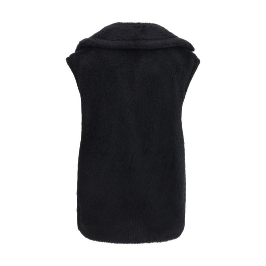 Max Mara Black Alpaca Vicugna Pacos Coat