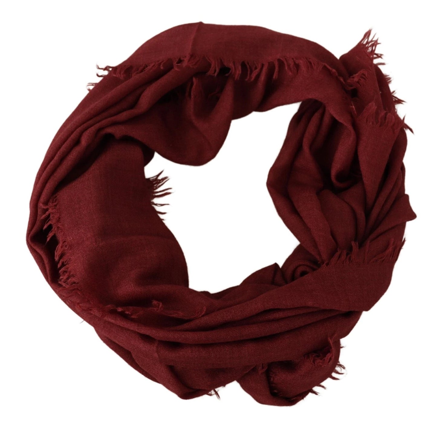 Dolce & Gabbana Red DG Crown Cashmere Silk Shawl Fringe Wrap Scarf