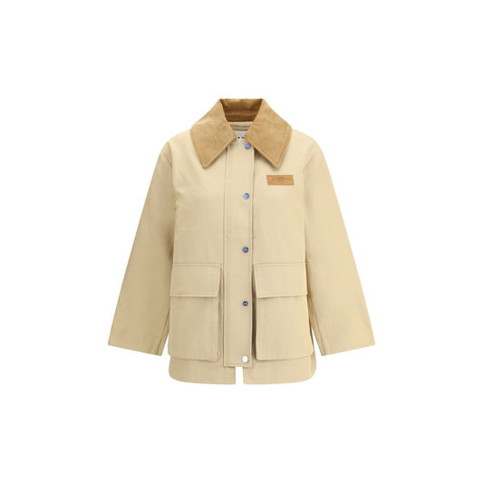 Ganni Beige Cotton Coat
