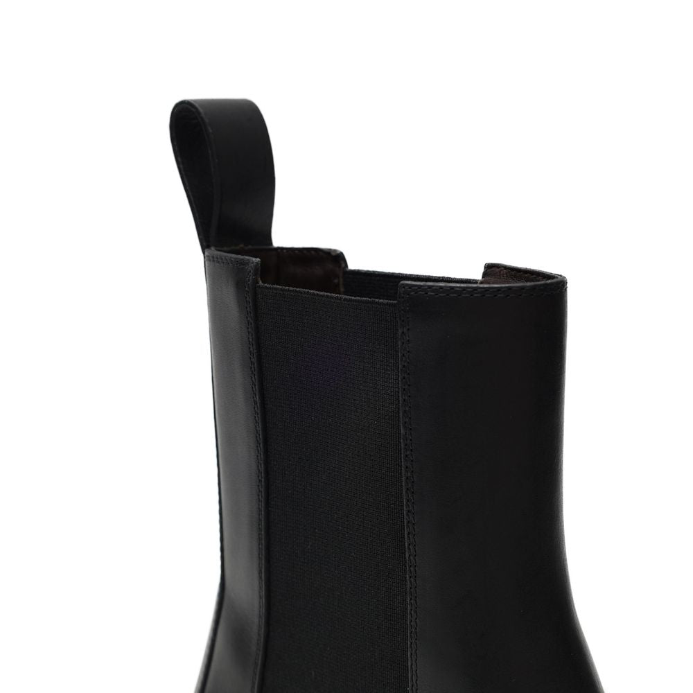 Bottega Veneta Black Leather Ankle Boots