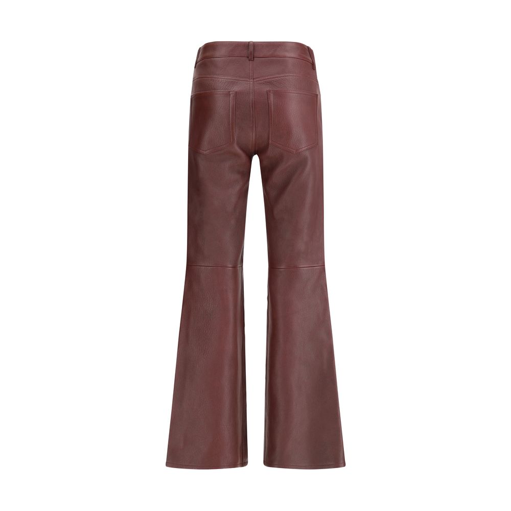 Chloé Bordeaux Leather Pants