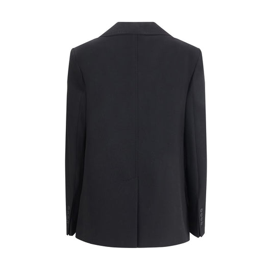 Max Mara Black Fleece Wool Coat