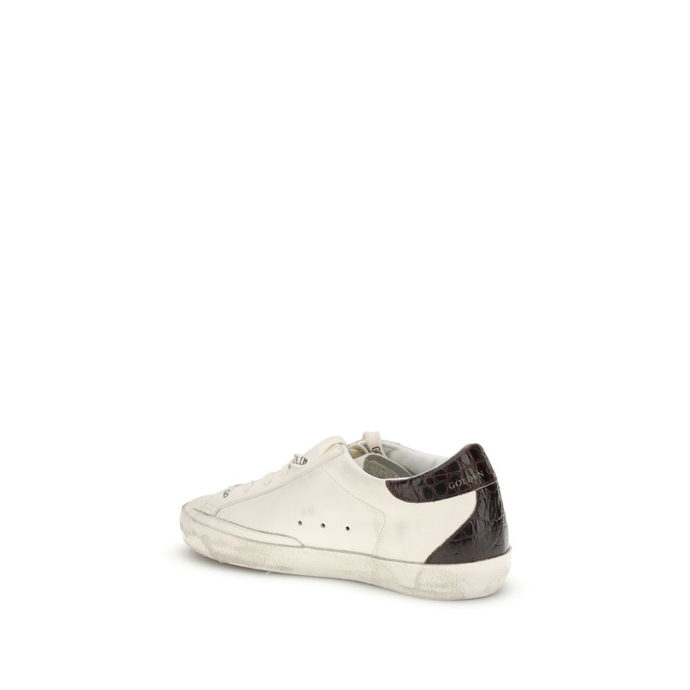 Golden Goose White Calf Leather Bos Taurus Low Top Sneakers