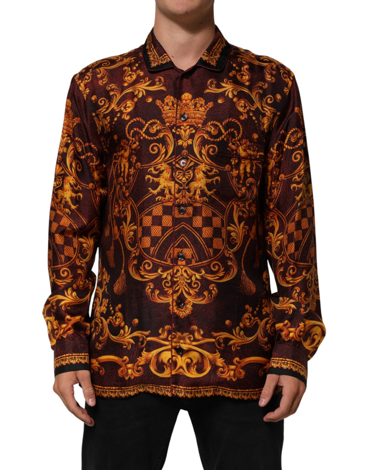 Dolce & Gabbana Floral Printed Baroque Button Down Shirt