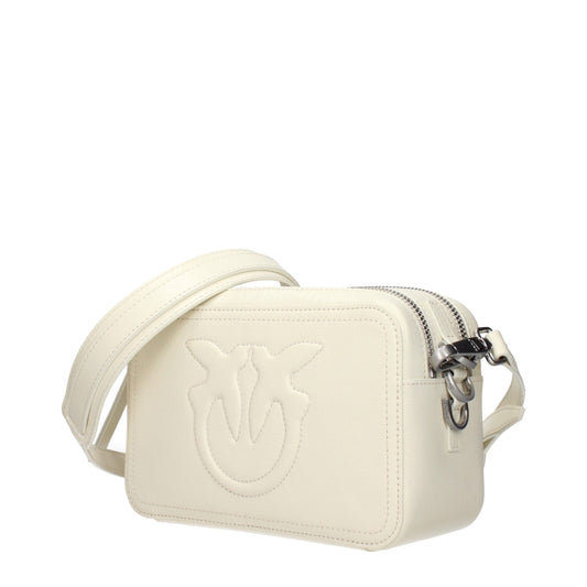 PINKO White Leather Crossbody Bag