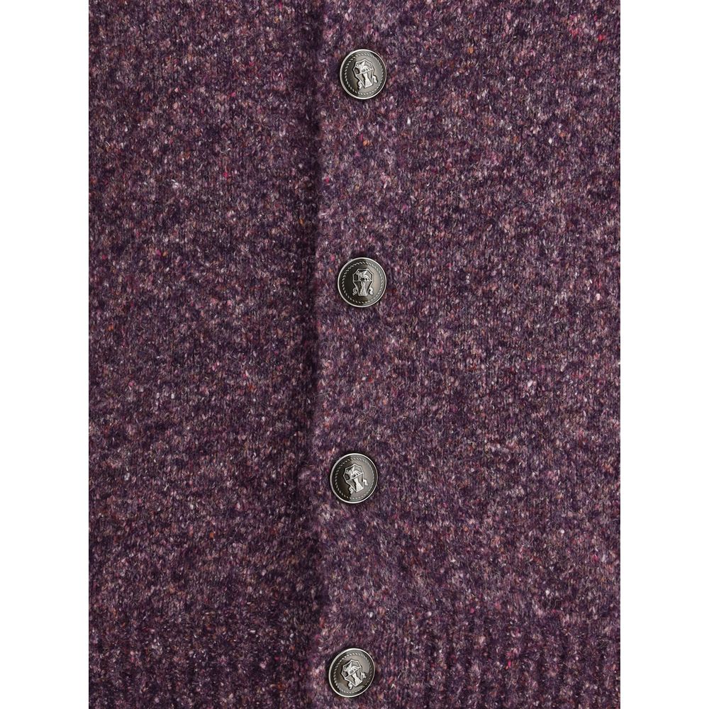 Brunello Cucinelli Purple Alpaca Vicugna Pacos Cardigan