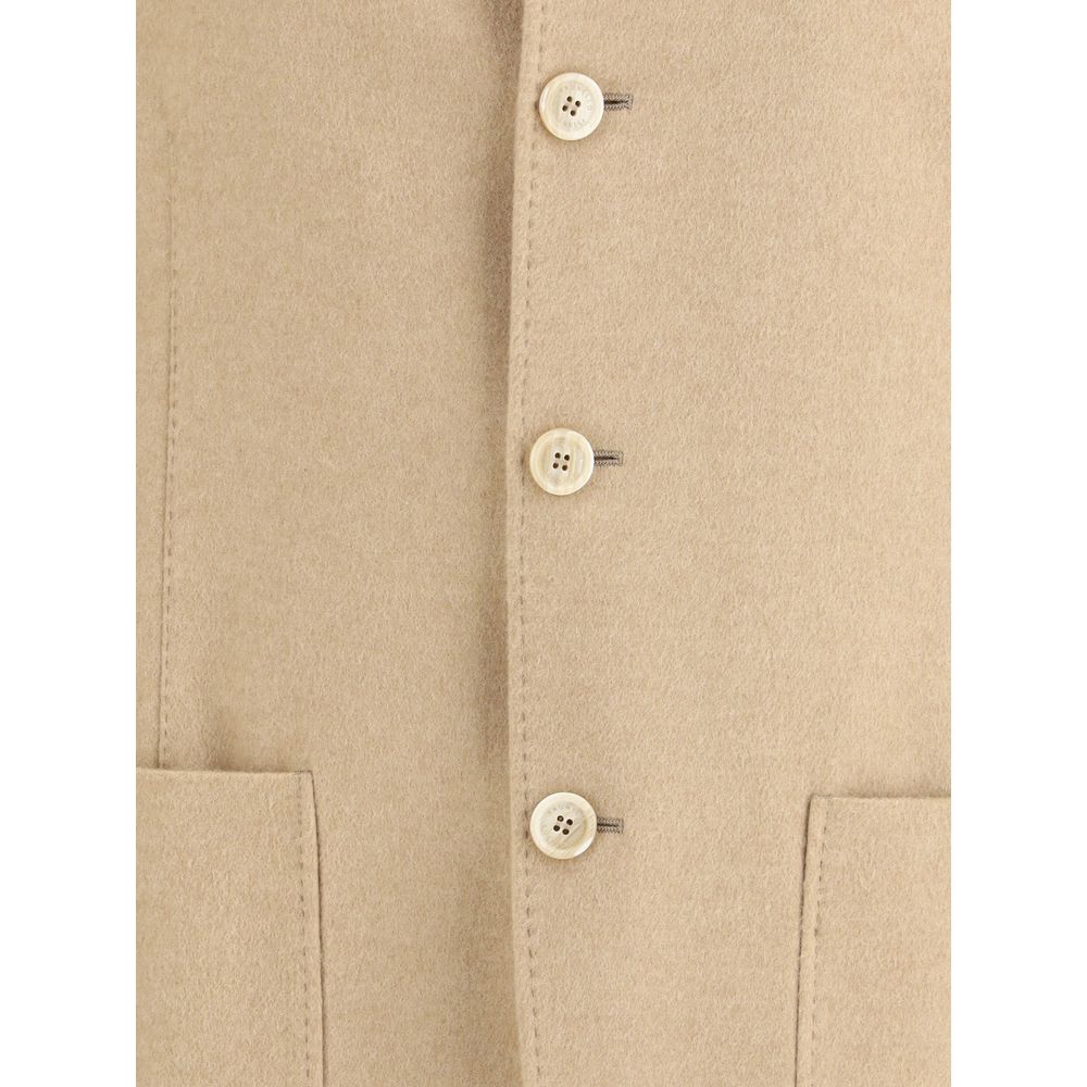 Brunello Cucinelli Beige Cashmere Coat