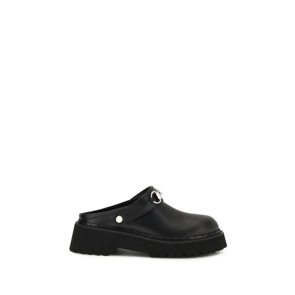 Gucci Black Leather Mules