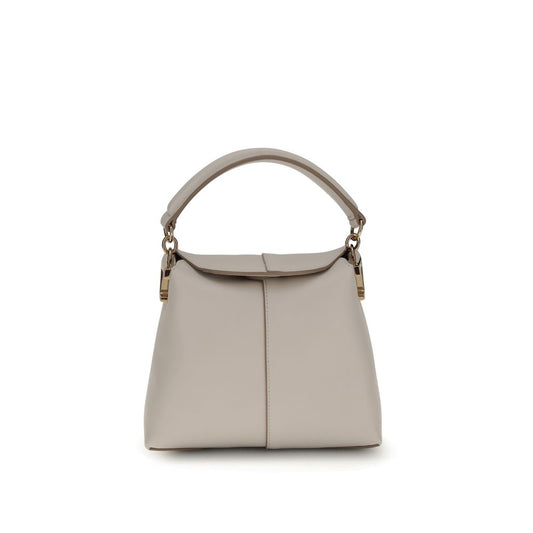 Tod's White Calf Leather Bos Taurus Shoulder Bag