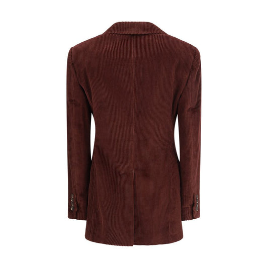 Brunello Cucinelli Bordeaux Cotton Coat