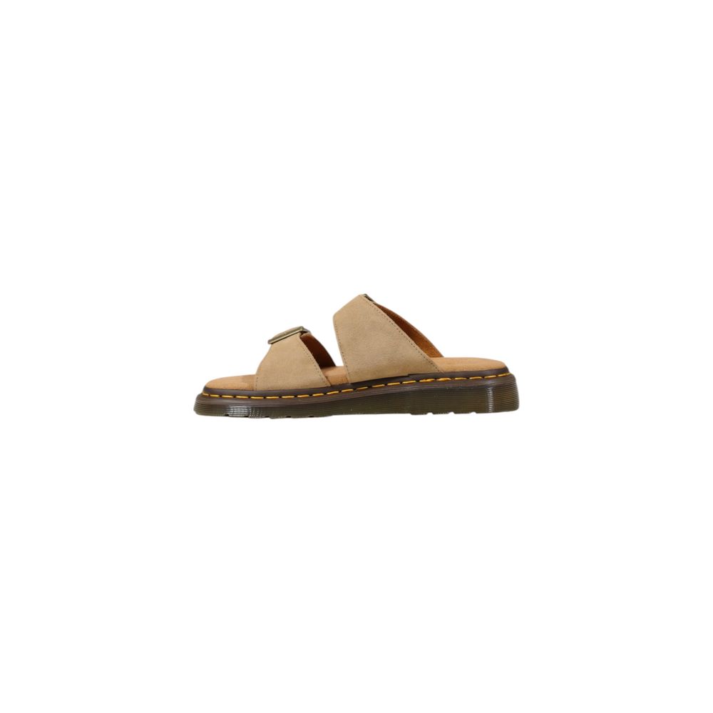 Dr. Martens Beige Leather Flat Sandals