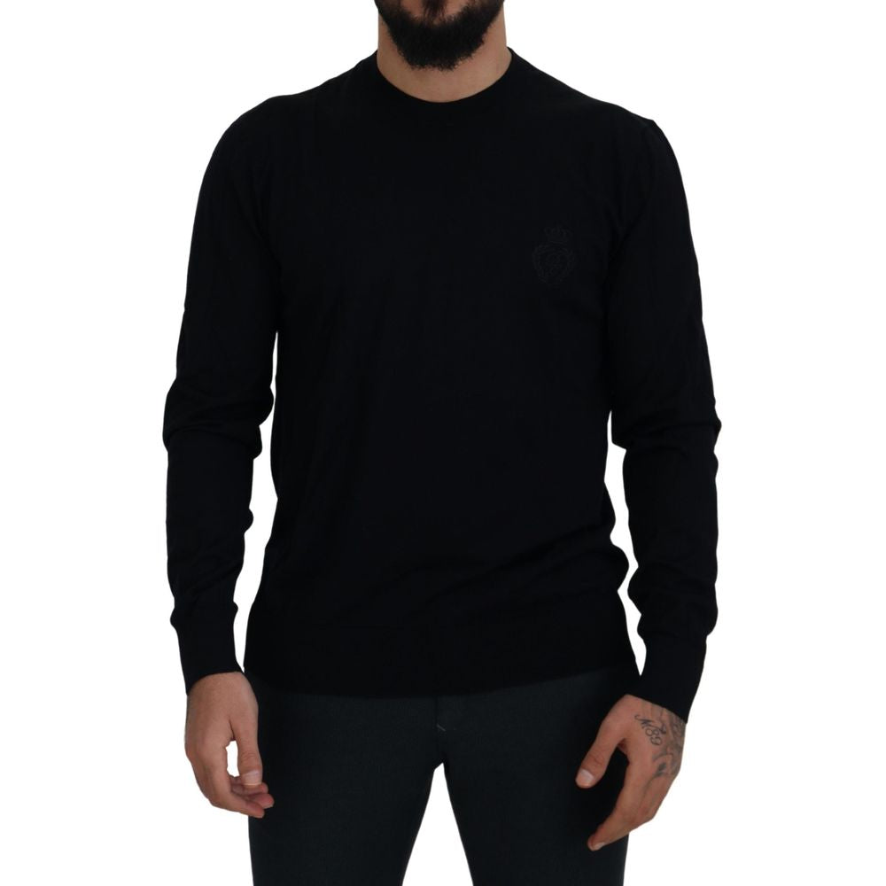 Dolce & Gabbana Black Virgin Wool Sweatshirt