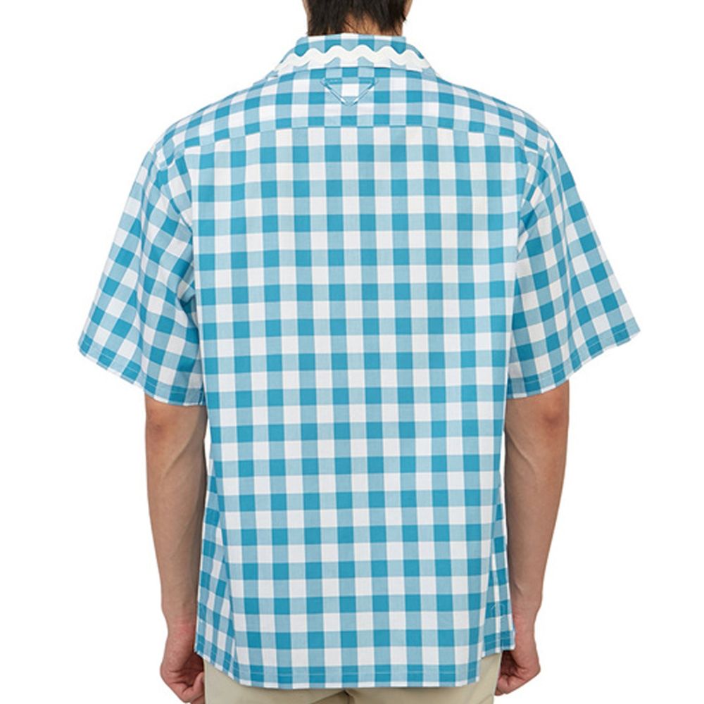 Prada Blue Cotton Shortsleeve Shirt