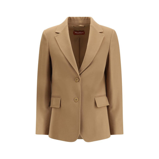 Max Mara Beige Fleece Wool Coat