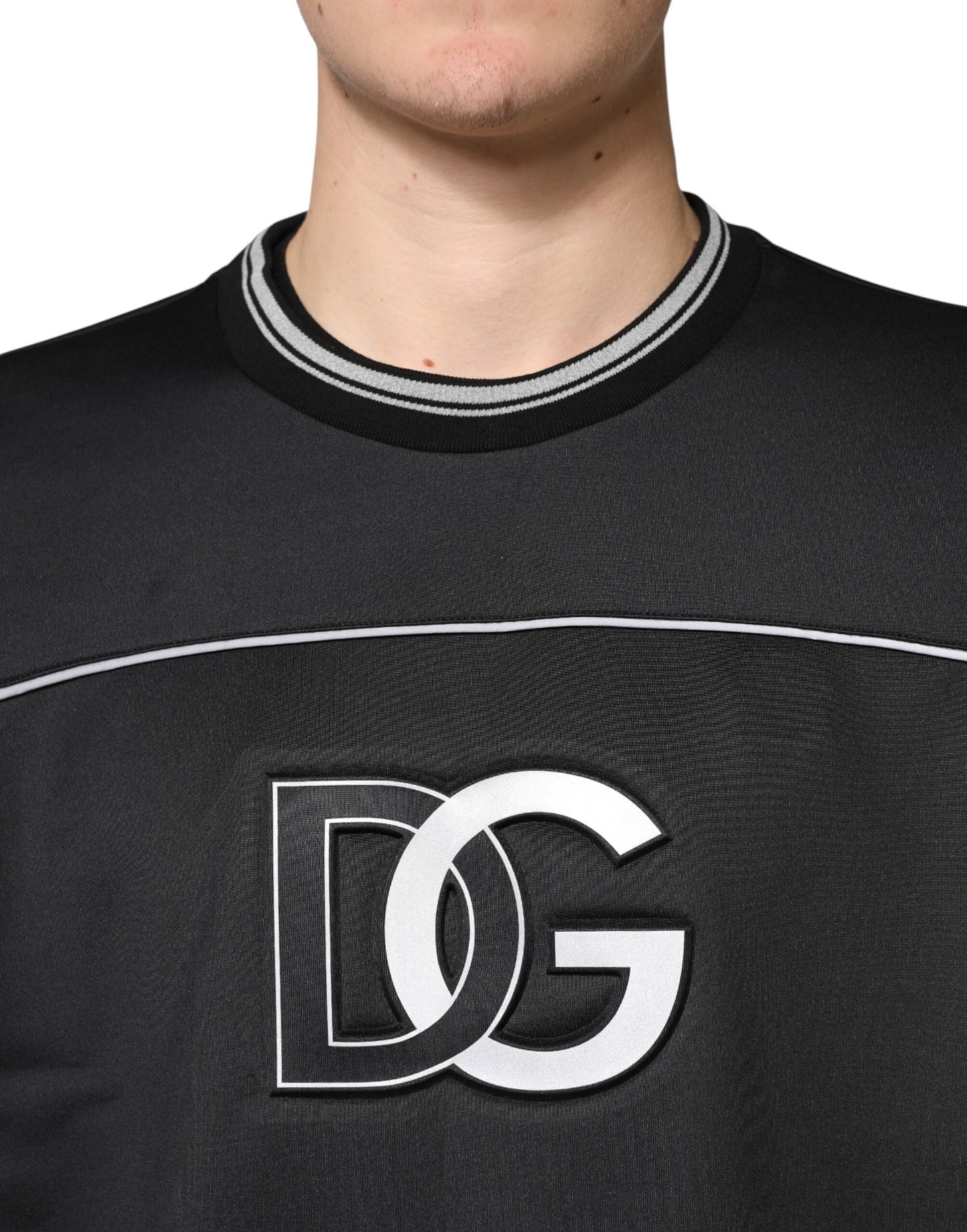 Dolce & Gabbana Black DG Logo Crew Neck Sweatshirt Sweater